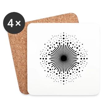 Stylish Statements with Chladni Oscillation - Coasters (set of 4) - white - Front