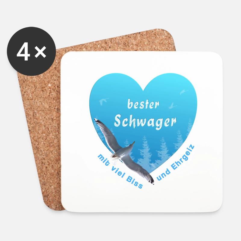 bästa svåger - Underlägg (4-pack) - vit