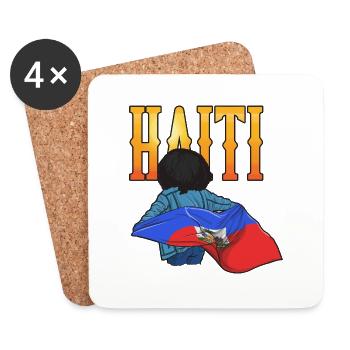 Haiti Haitian Flagge Frau Prinzessin I Geschenk - Untersetzer (4er-Set) - Weiß - Vorne