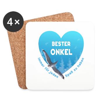 bester Onkel - Untersetzer (4er-Set) - Weiß - Vorne