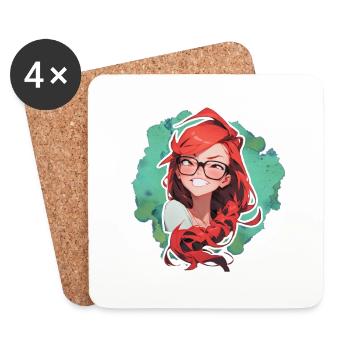 Mrs. Soline little - Coasters (set of 4) - white - Front