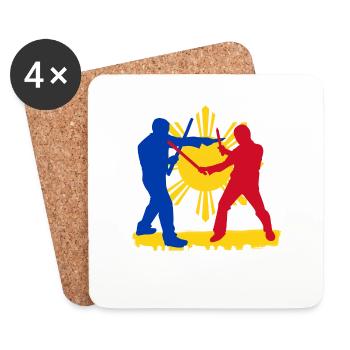 Philippines drapeau philippin fierté je cadeau - Dessous de verre (lot de 4) - blanc - Devant