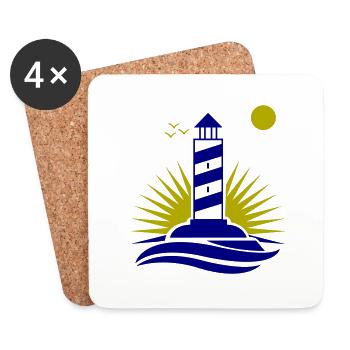 Phare - Dessous de verre (lot de 4) - blanc - Devant