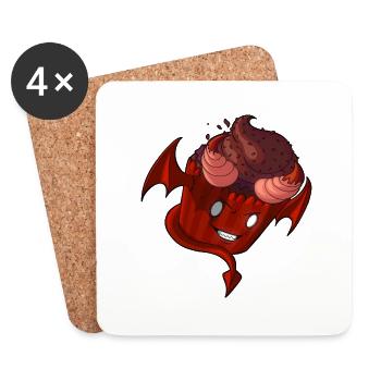 Devil Cupcake - Untersetzer (4er-Set) - Weiß - Vorne