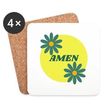Amen - Dessous de verre (lot de 4) - blanc - Devant