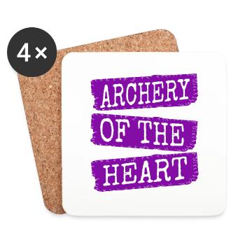 archery gift archery practice awesome true love - Untersetzer (4er-Set) - Weiß - Vorne
