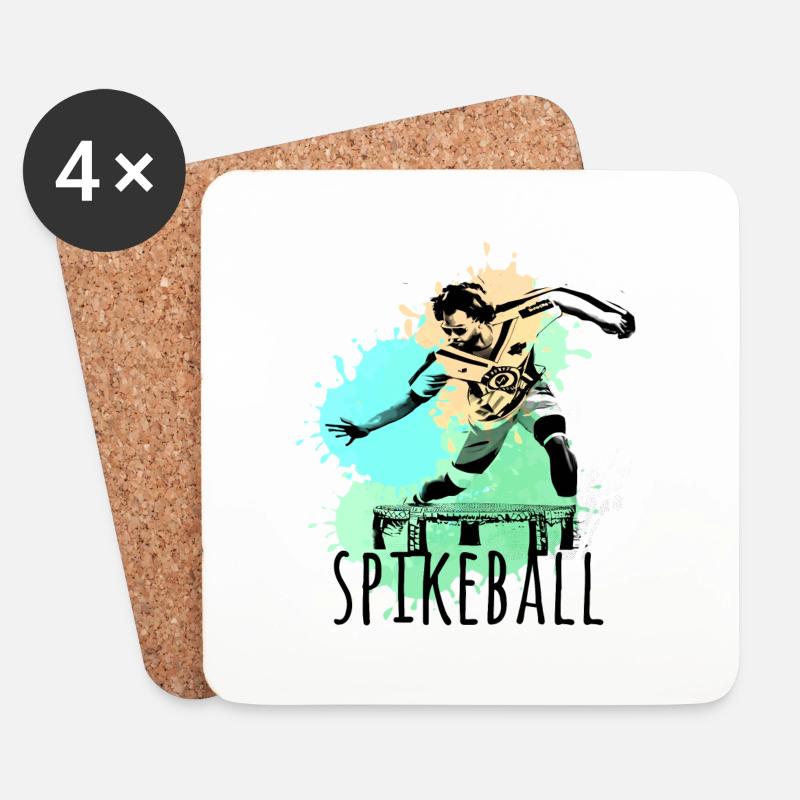 Spikeball, Sport, Graffiti, Malerei, illustration - Untersetzer (4er-Set) - Weiß