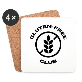 gluten free club black - Untersetzer (4er-Set) - Weiß - Vorne