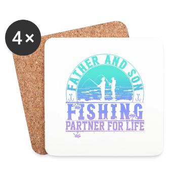 fisch, fisch, angeln, see, meer, angeln, fauna, exotisch - Untersetzer (4er-Set) - Weiß - Vorne