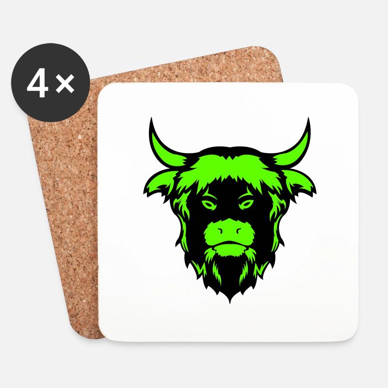 buffalo bull - Untersetzer (4er-Set) - Weiß