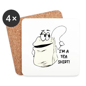 Lustiger Spruch I`m tea shirt - Untersetzer (4er-Set) - Weiß - Vorne