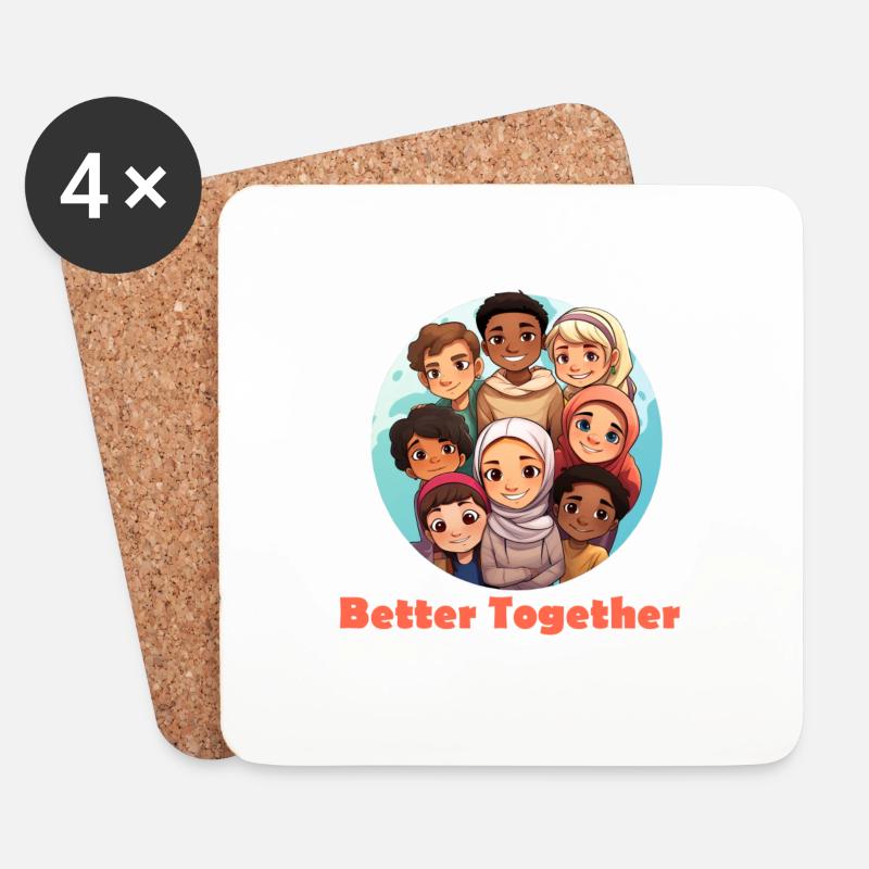 Better Together - Untersetzer (4er-Set) - Weiß