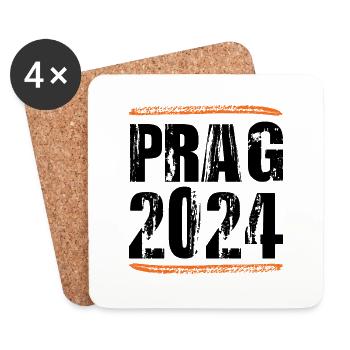 Devis Prague 2024 - Dessous de verre (lot de 4) - blanc - Devant