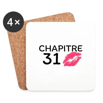 Chapitre 31 ans joyeux anniversaire - Dessous de verre (lot de 4) - blanc - Devant