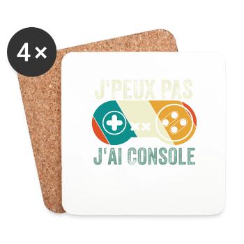 J'Peux Pas J'Ai Console - Dessous de verre (lot de 4) - blanc - Devant