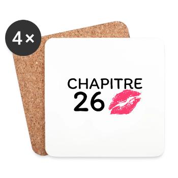 Chapitre 26 ans joyeux anniversaire - Dessous de verre (lot de 4) - blanc - Devant
