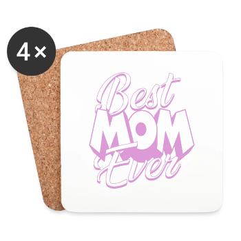 Mom - Untersetzer (4er-Set) - Weiß - Vorne