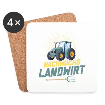 Young Farmer Farmer Farm - Coasters (set of 4) - white - Front