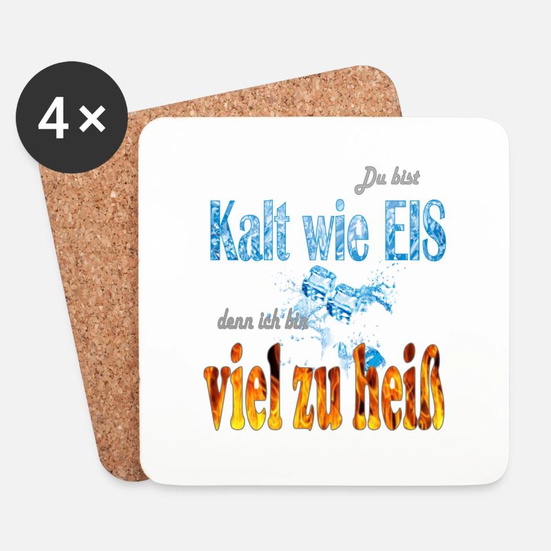 KALT WIE EIS - Untersetzer (4er-Set) - Weiß