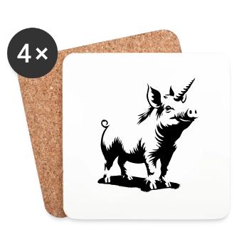 Schweinhorn - Coasters (set of 4) - white - Front