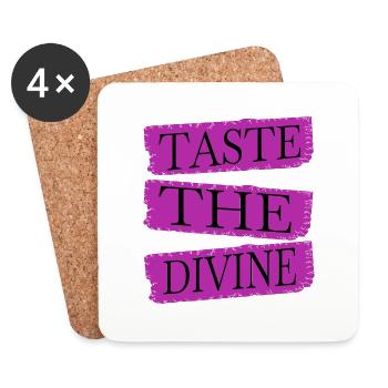 Flavor Combinations Statement Blissful Eating - Coasters (set of 4) - white - Front