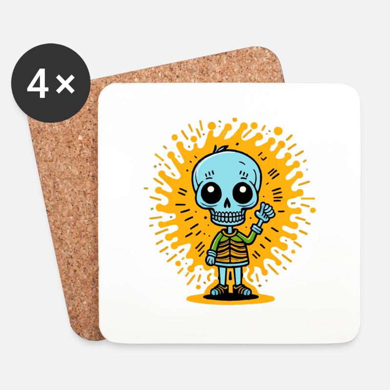 Skeleton - Coasters (set of 4) - white