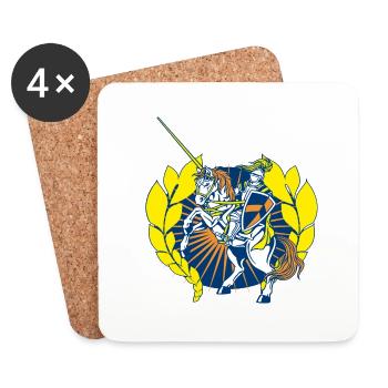 Ritter2 - Untersetzer (4er-Set) - Weiß - Vorne