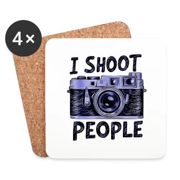 SnapTee - The Camera Enthusiast's Choice - Coasters (set of 4) - white - Front