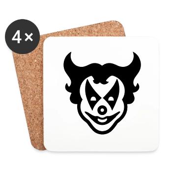 Clown - Untersetzer (4er-Set) - Weiß - Vorne