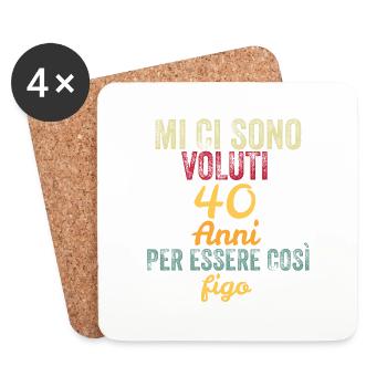 It Took Me 40 Years to Be So Cool - Coasters (set of 4) - white - Front