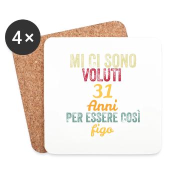31st Birthday - Coasters (set of 4) - white - Front