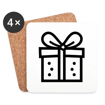 Gift icon box - Coasters (set of 4) - white - Front