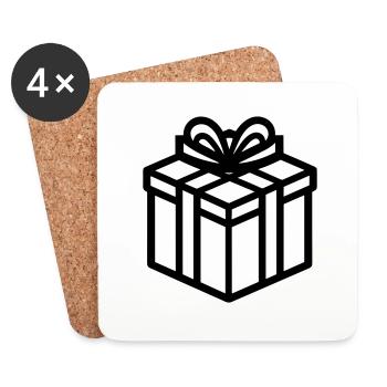 Small Gift Box - Coasters (set of 4) - white - Front