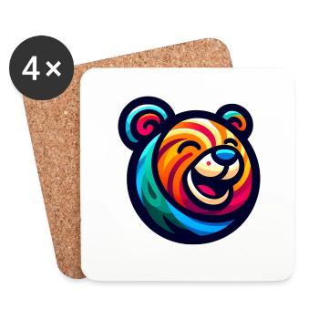 Funny Bear - Coasters (set of 4) - white - Front