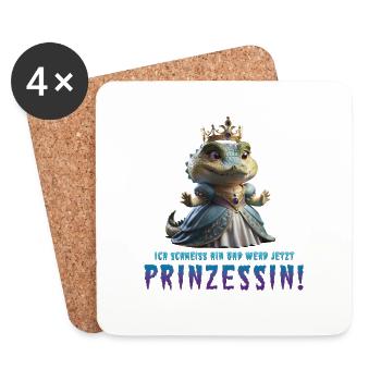 Kroko Prinzessin 03 - Untersetzer (4er-Set) - Weiß - Vorne