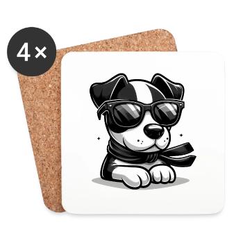 Cute Dachshund Dog - Coasters (set of 4) - white - Front