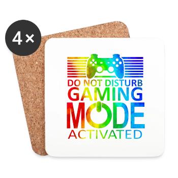 Gamer Jeu En Ligne Jeux Sur Ordinateur Arcade Neon - Dessous de verre (lot de 4) - blanc - Devant
