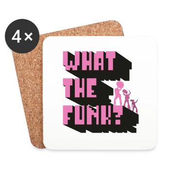 what the funk - Untersetzer (4er-Set) - Weiß - Vorne