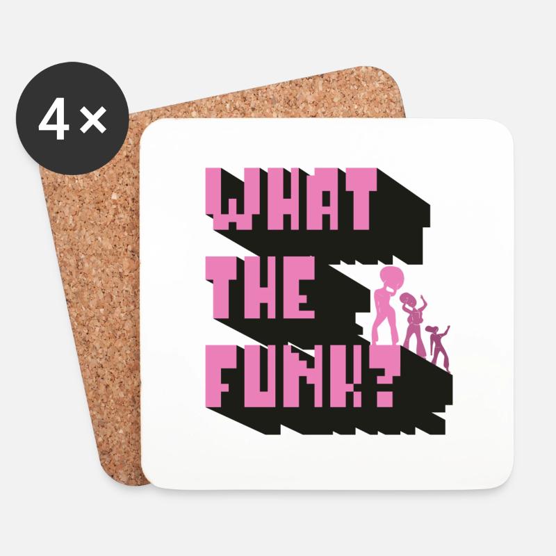 what the funk - Untersetzer (4er-Set) - Weiß