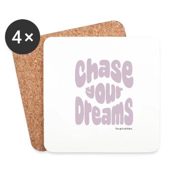 Chase your dreams - Untersetzer (4er-Set) - Weiß - Vorne