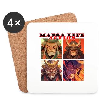 I Love Manga - Coasters (set of 4) - white - Front