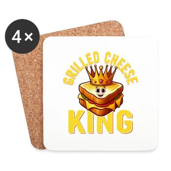 Grilled Cheese King Sandwich Food - Untersetzer (4er-Set) - Weiß - Vorne