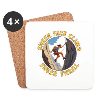 Escalade du visage pur Frisson - Dessous de verre (lot de 4) - blanc - Devant