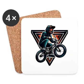 Bmx MTB Freestyle - Coasters (set of 4) - white - Front