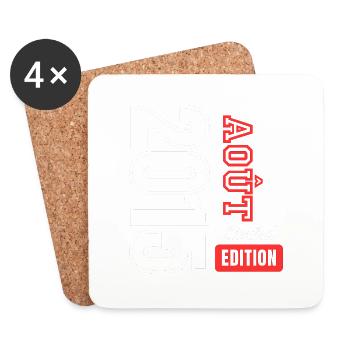 Cadeau d’anniversaire en édition limitée Août 2015 - Dessous de verre (lot de 4) - blanc - Devant