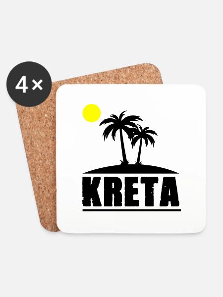 kreta - Untersetzer (4er-Set) - Weiß