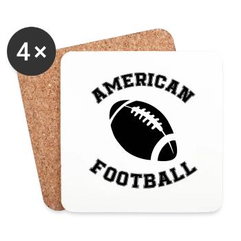 Football américain - Dessous de verre (lot de 4) - blanc - Devant