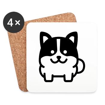 Dog - Coasters (set of 4) - white - Front