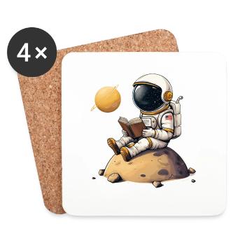 ASTRONAUT MARS PLANET GPS STAR BV - Coasters (set of 4) - white - Front