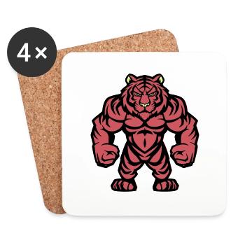 Bande dessinée Tiger Stark - Dessous de verre (lot de 4) - blanc - Devant